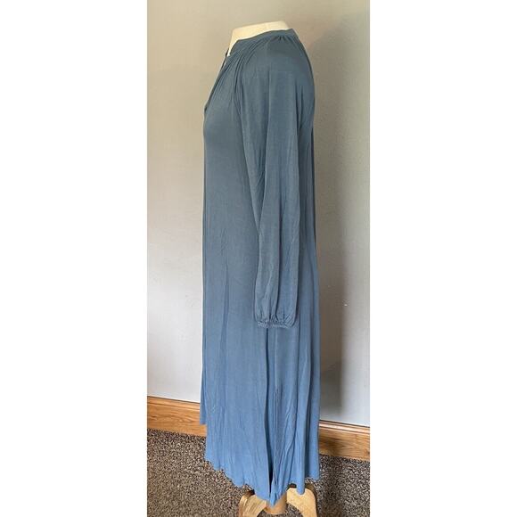 LAKE Pajamas Nightgown XS Oversized Maxi Sleep Blue Soft Comfy Lightweight EUC - Picture 7 of 14